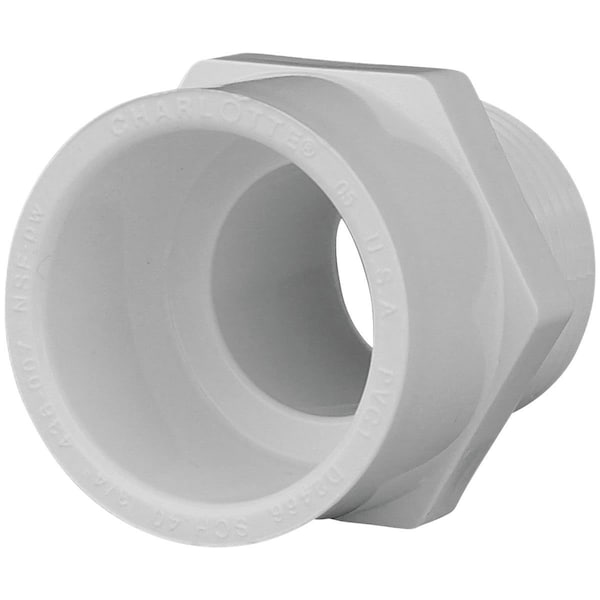 Charlotte Pipe And Foundry 3/4 In. x 3/4 In. Schedule 40 Male PVC Adapter PVC 02109 0800HA - main